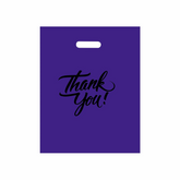 9 x 12 Thank You Bags Bulk (Pack of 100) with Die Cut Handles, Retail Thank You Shopping Poly Bags - Infinite Pack